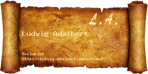 Ludvig Adalbert névjegykártya
